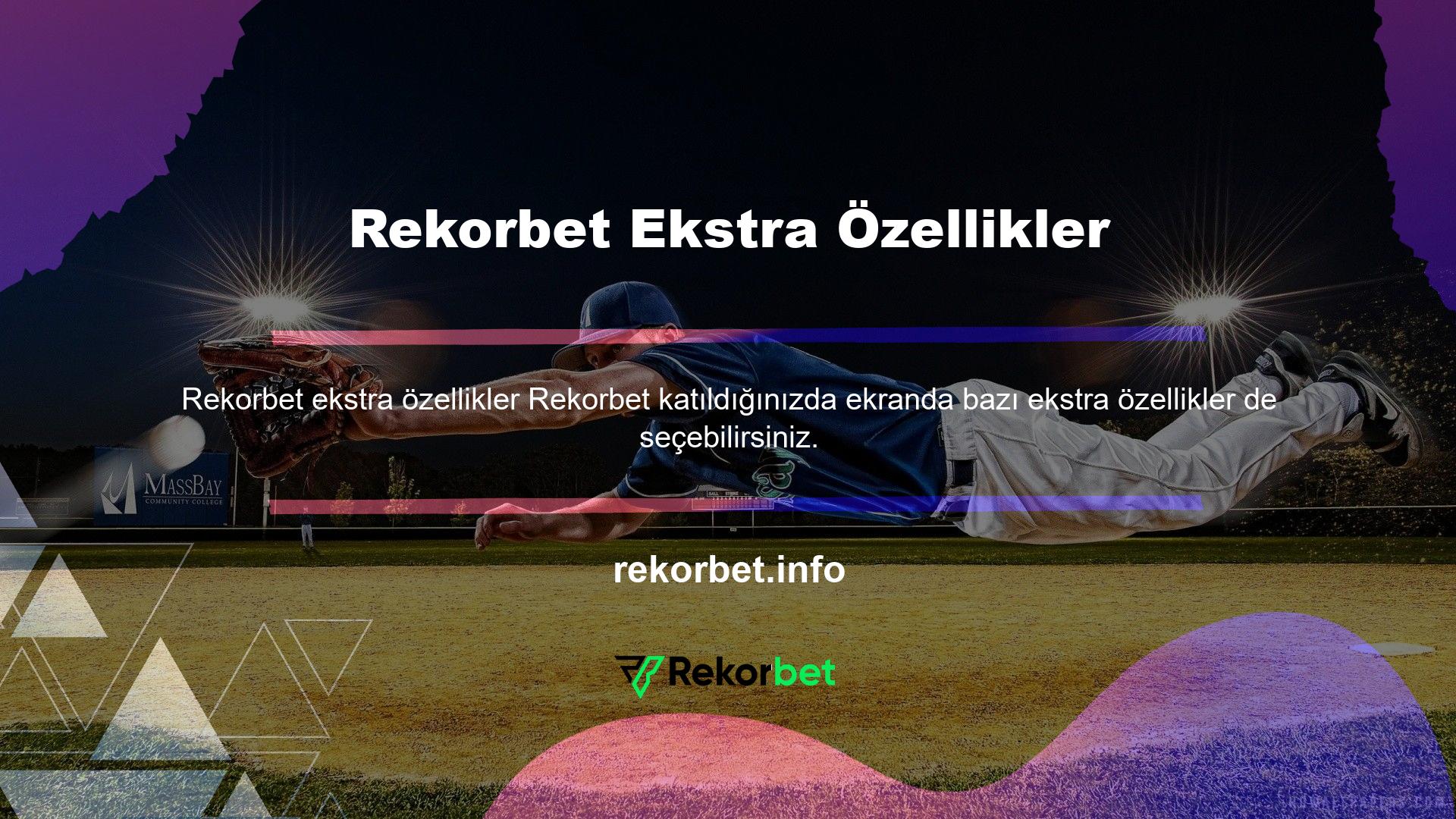 Rekorbet bahisçilerin seçtikleri alanda ilerlemesine izin verir